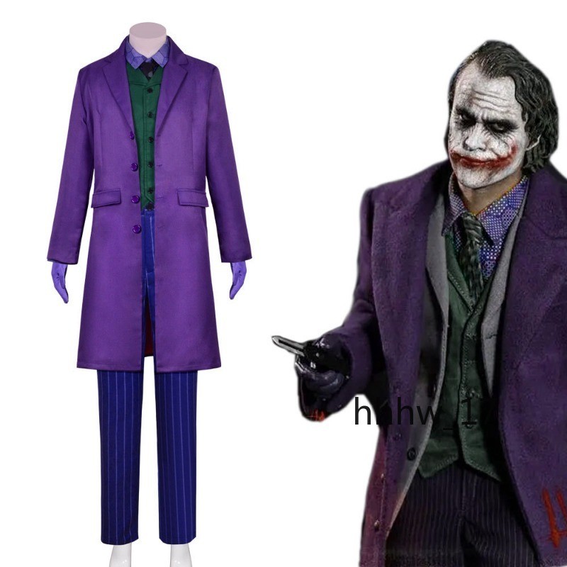 Batman The Dark Knight Joker Cosplay Costume Heath Ledger Halloween Perform Gift
