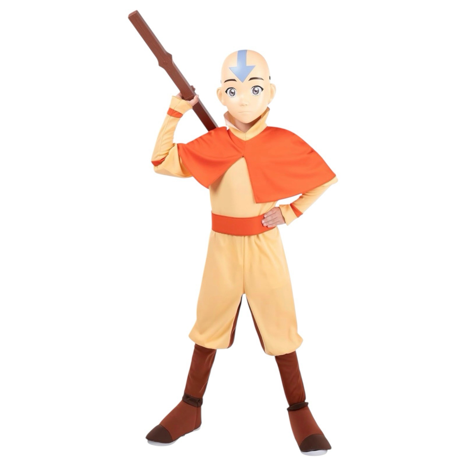 Kids Deluxe Avatar: The Last Airbender Aang Jumpsuit – Jazwares Size M (8-10)