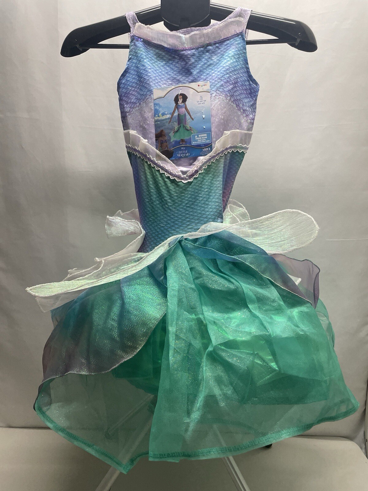 NWT Little Mermaid Ariel Disney Princess Halloween Costume Dress Girl XS 3T 4T