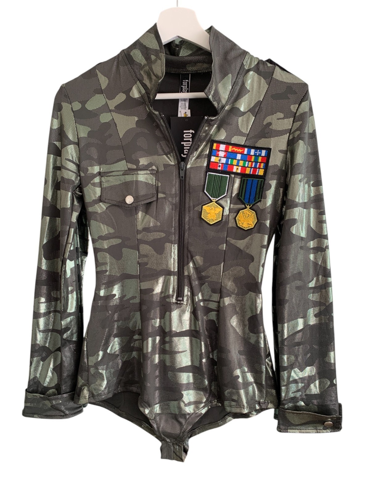 Forplay Army Cadet Military Costume Camo Sexy NWT Size S/M Womens