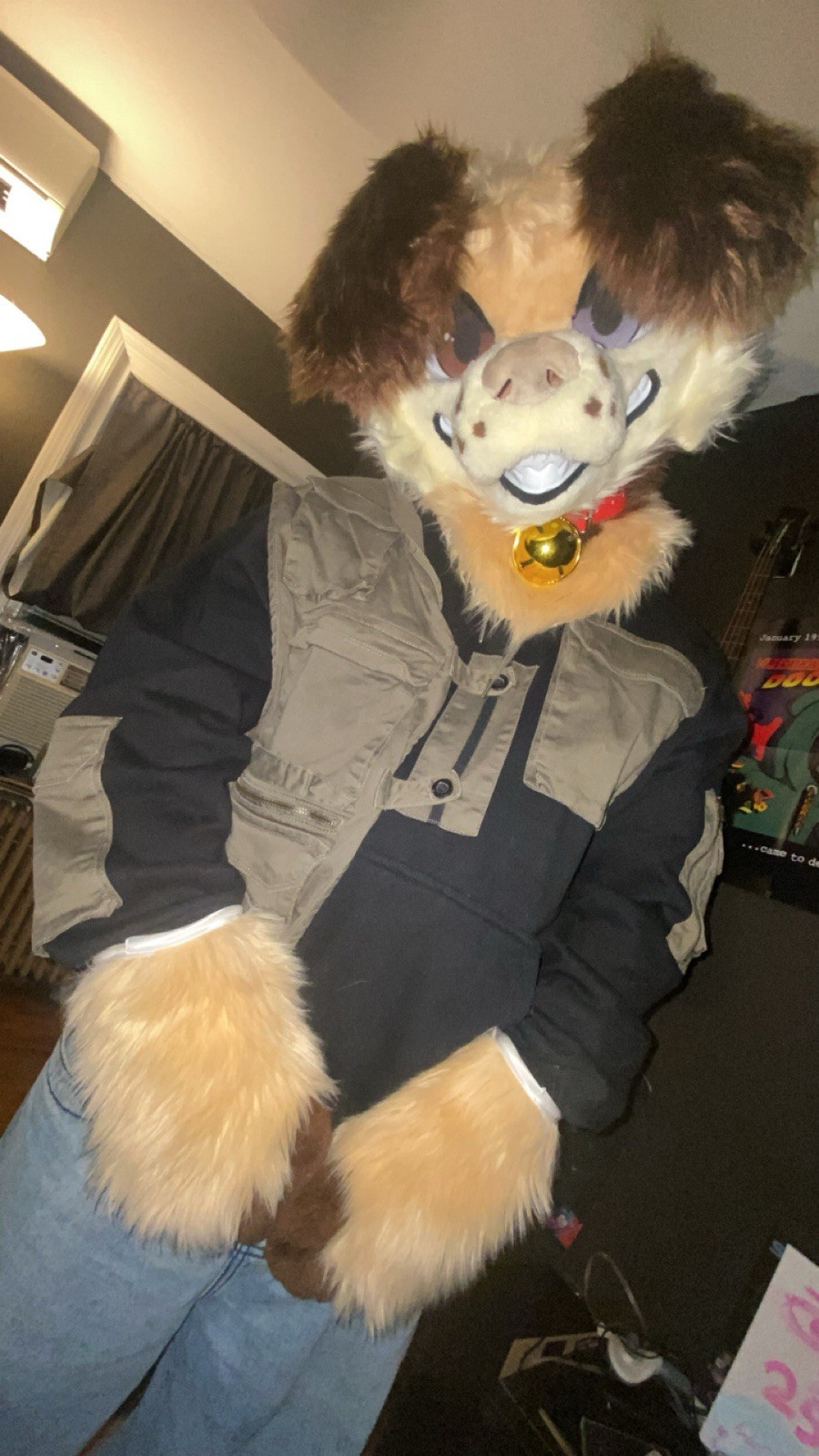 Doki Doki puppy fursuit with paws and collar