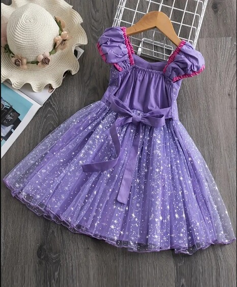 NEW Princess Rapunzel Tangled Dress Girls Halloween Costume