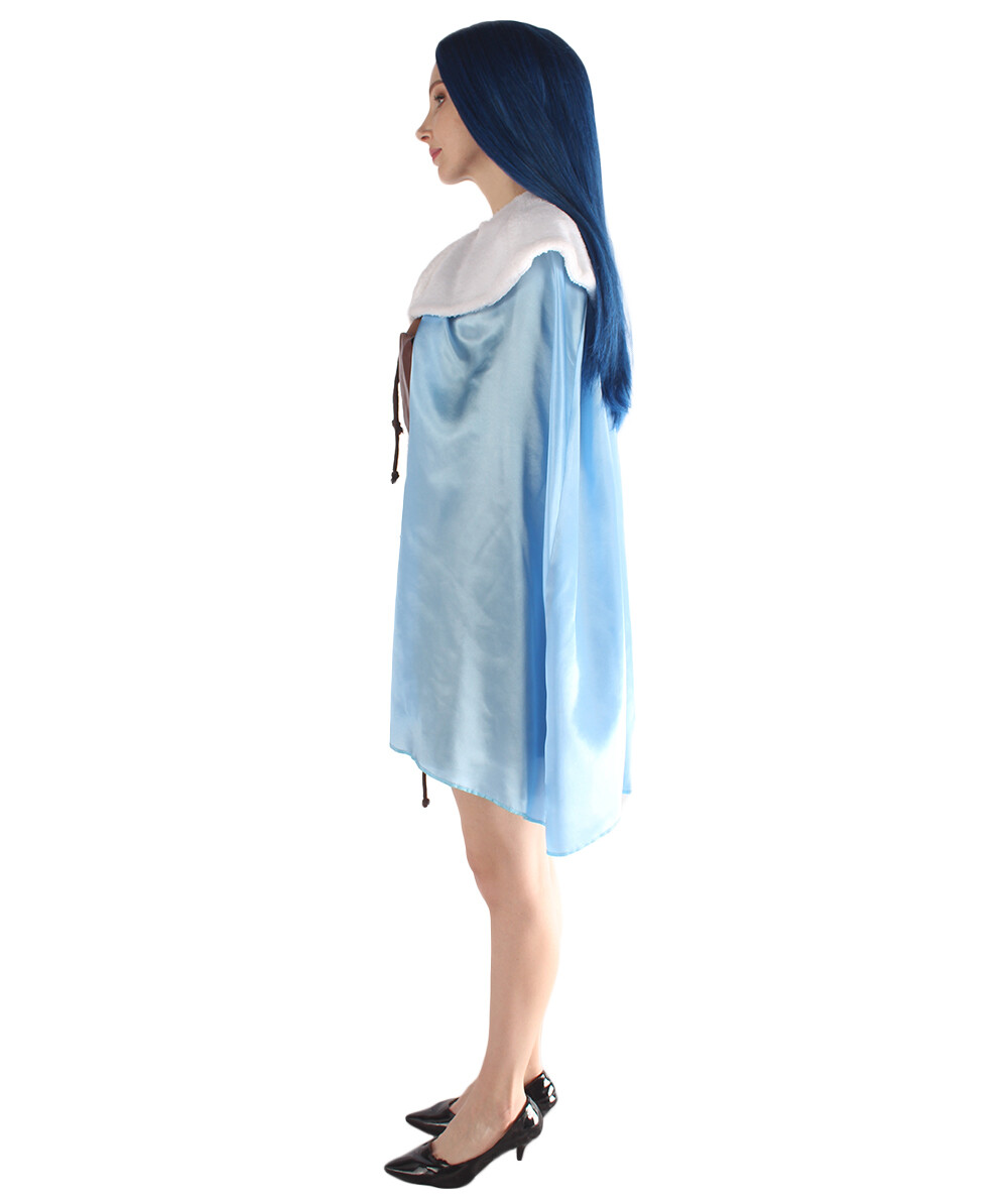 Adult Women’s Dress Blue Cape Cosplay Viking Vixen Sexy Warrior Costume HC-299