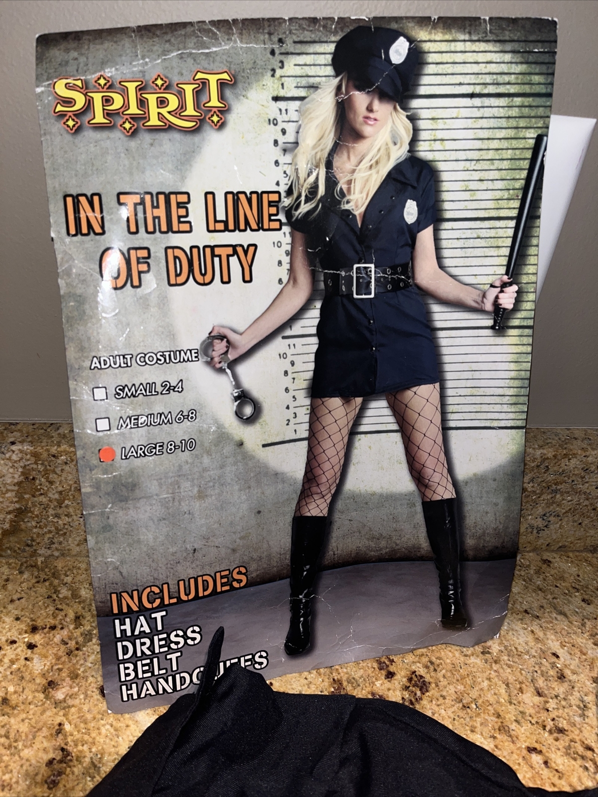 Spirit Women Police In The Line of Duty Halloween Costume Adult Size Large 8-10*