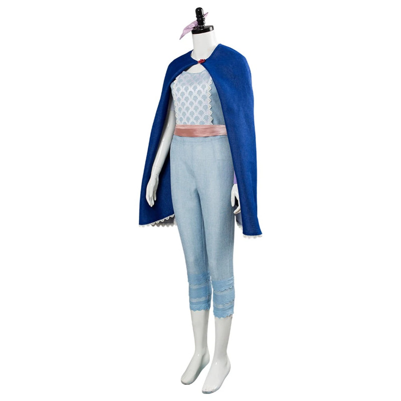 Toy Story 4 Bo Peep Halloween Cosplay Costume Adult Women Cloak Blue Dress &258
