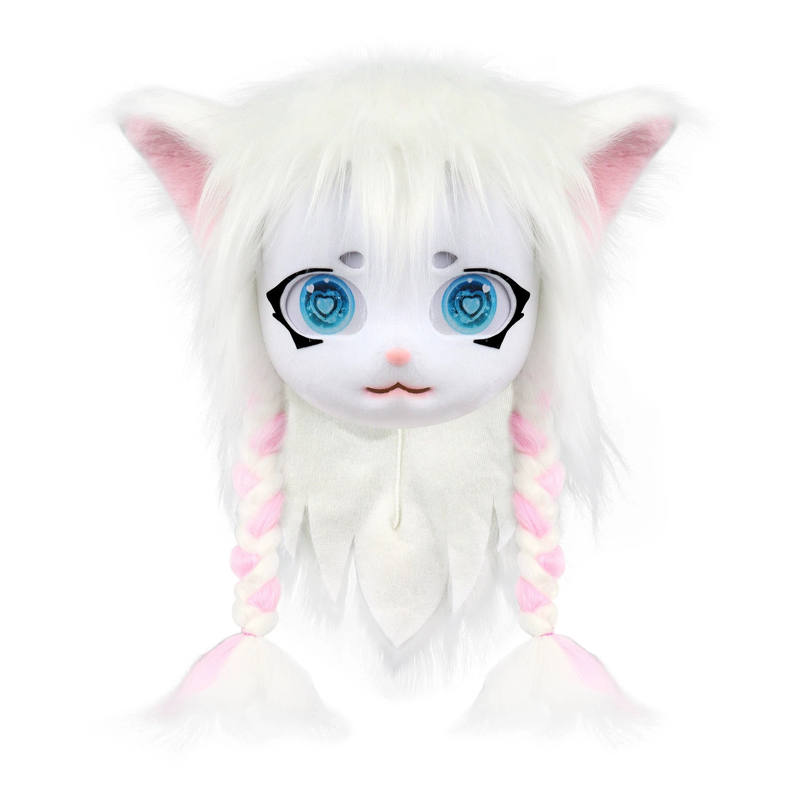 Anime Fluffy Beast Head Mask Plush Head Cosplay Props Unisex Wearable headgear