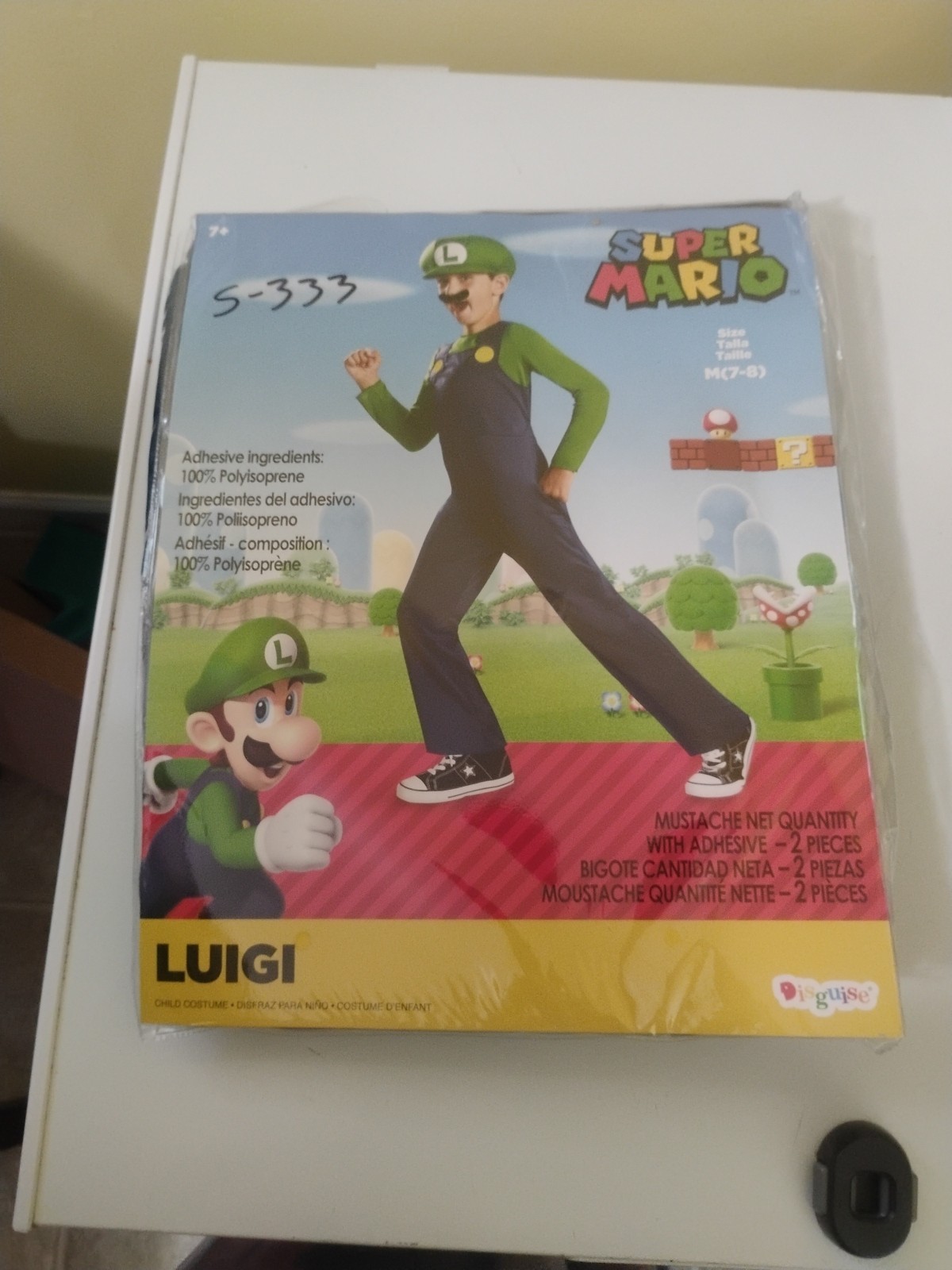 Luigi Costume New In Package Size Medium 7-8 Boys Halloween Costume