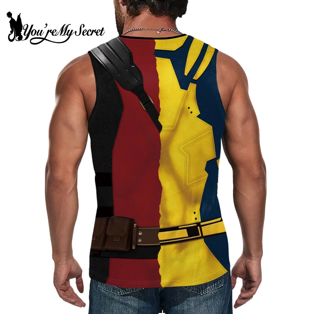 Deadpool Cosplay Wolverine Cosplay Superhero Printed Vest