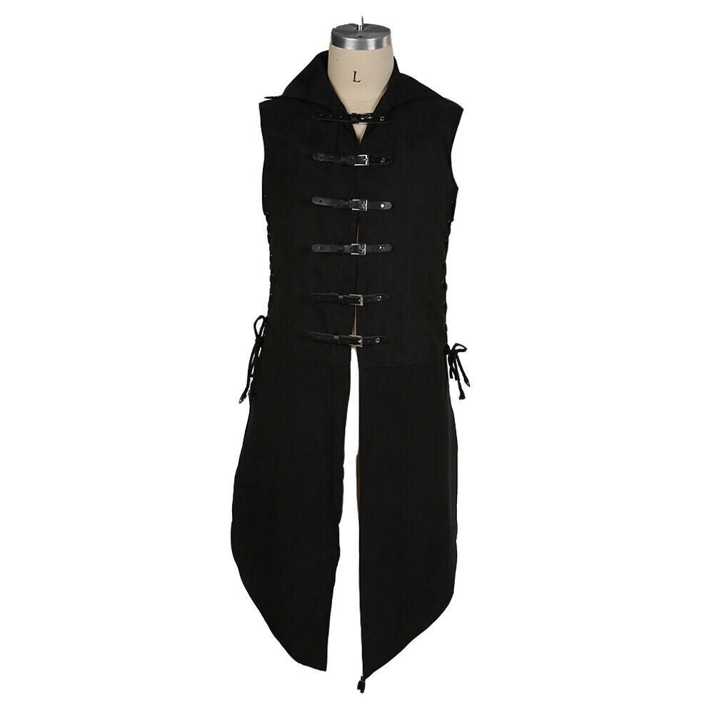 Vintage Men Medieval Pirate Knight Vest Cosplay Costume Renaissance Vest Clothes