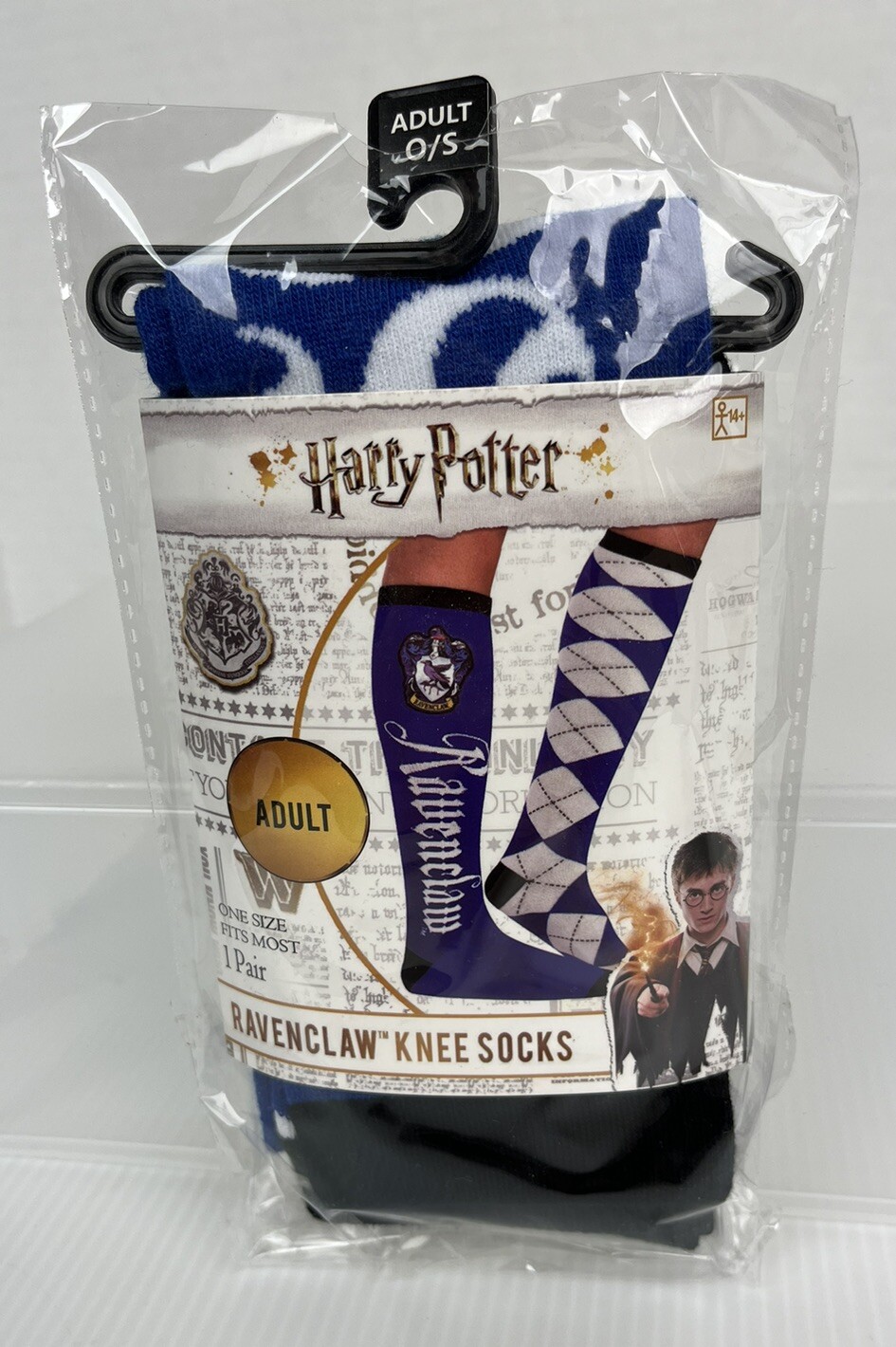 HARRY POTTER Ravenclaw Mismatched Knee High Socks Adult Cos-Play Accessory NEW