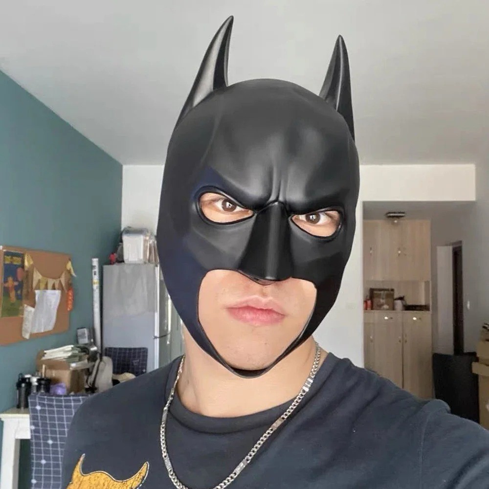 2025 Batman Full Mask With Cowl Adult The Dark Knight Rises Cosplay Props