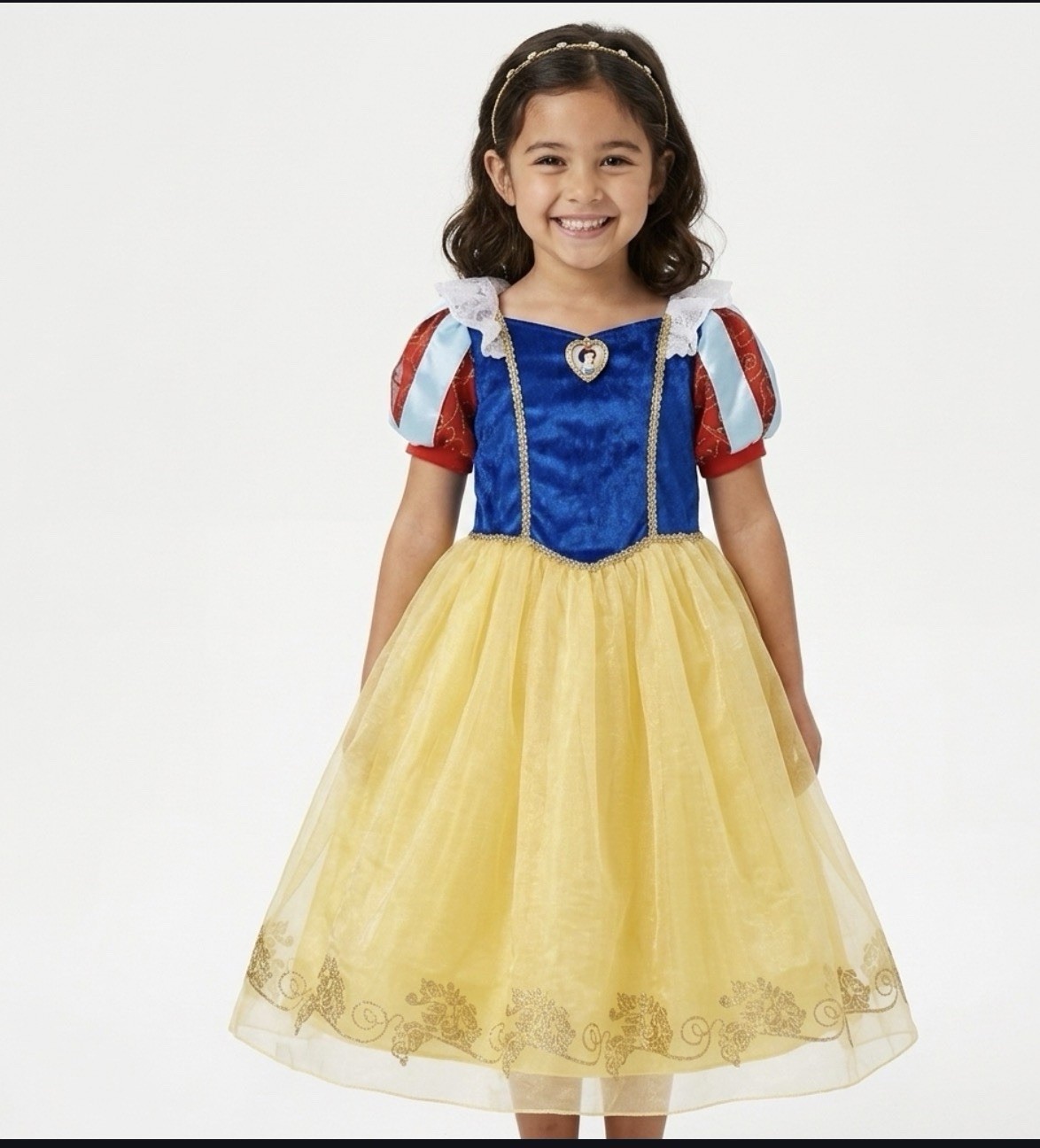 Vintage 90s/Y2K Authentic Disney Parks Snow White Princess Costume Dress Velour