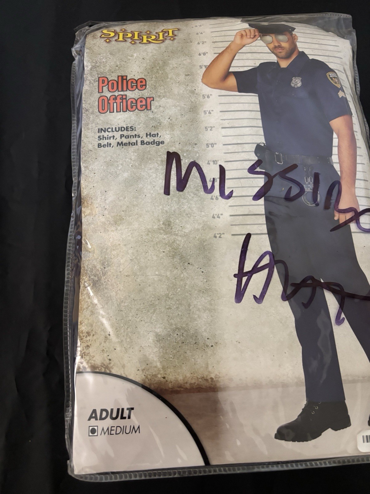 NEW Spirit Halloween Police Officer Adult Medium Costume Free Shipping!