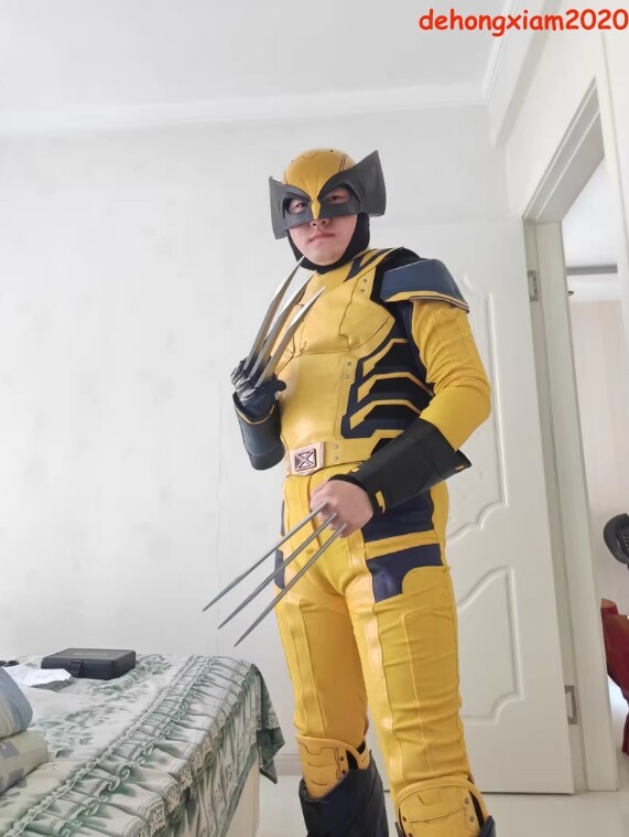 New 2024 Deadpool & Wolverine Jumpsuit Outfit Cosplay Halloween Costume Full Set