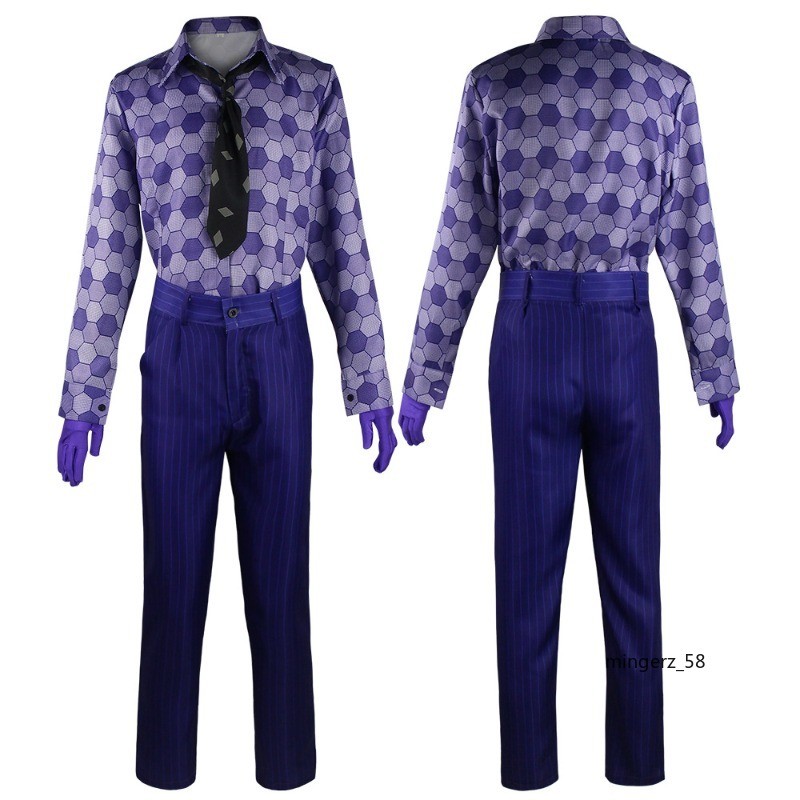 Batman The Dark Knight Joker Cosplay Costume Mens Halloween Party Fancy Outfits