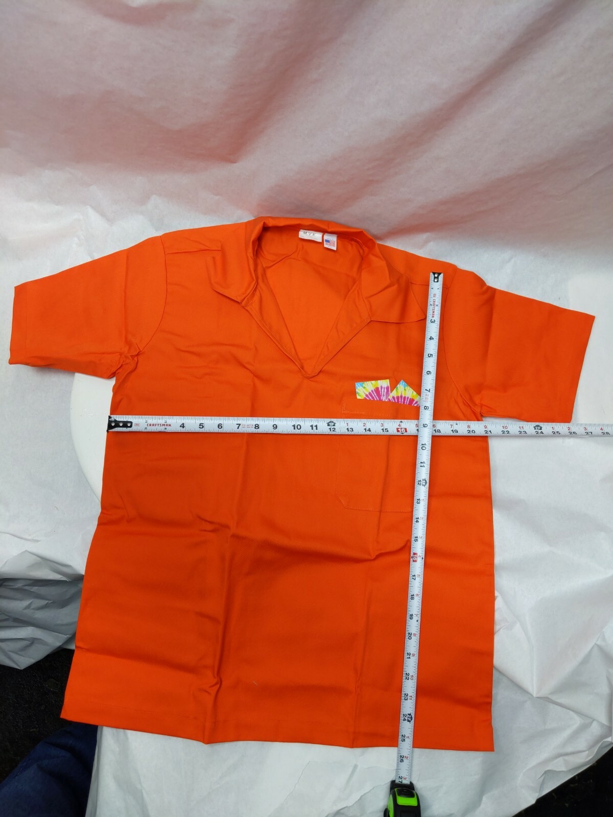 Pullover Collared with Pocket Shirt Orange size 3X