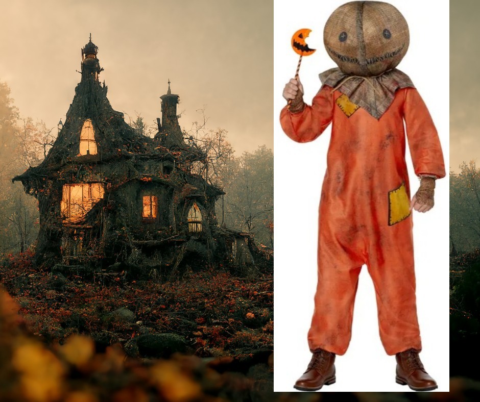 Fun World Trick ‘r Treat Sam SZ M 8 Male Halloween Costume with Mask and Gloves