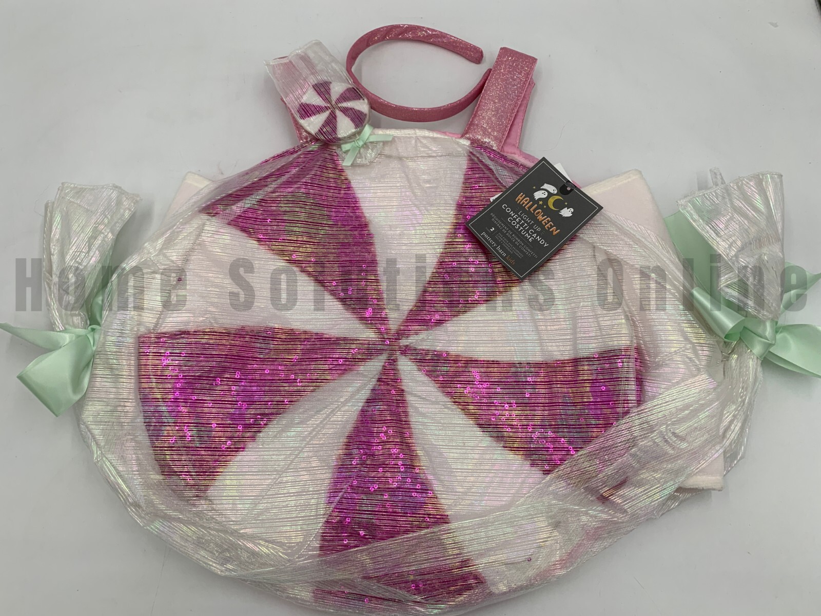 Pottery Barn Kids Light Up Candy Confetti Halloween Costume Pink 4 6 Years #418