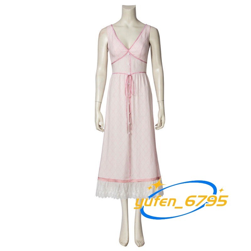 Final Fantasy 7 Aerith Gainsborough Cosplay Costume FF7 Outfit Jacket Bracelets
