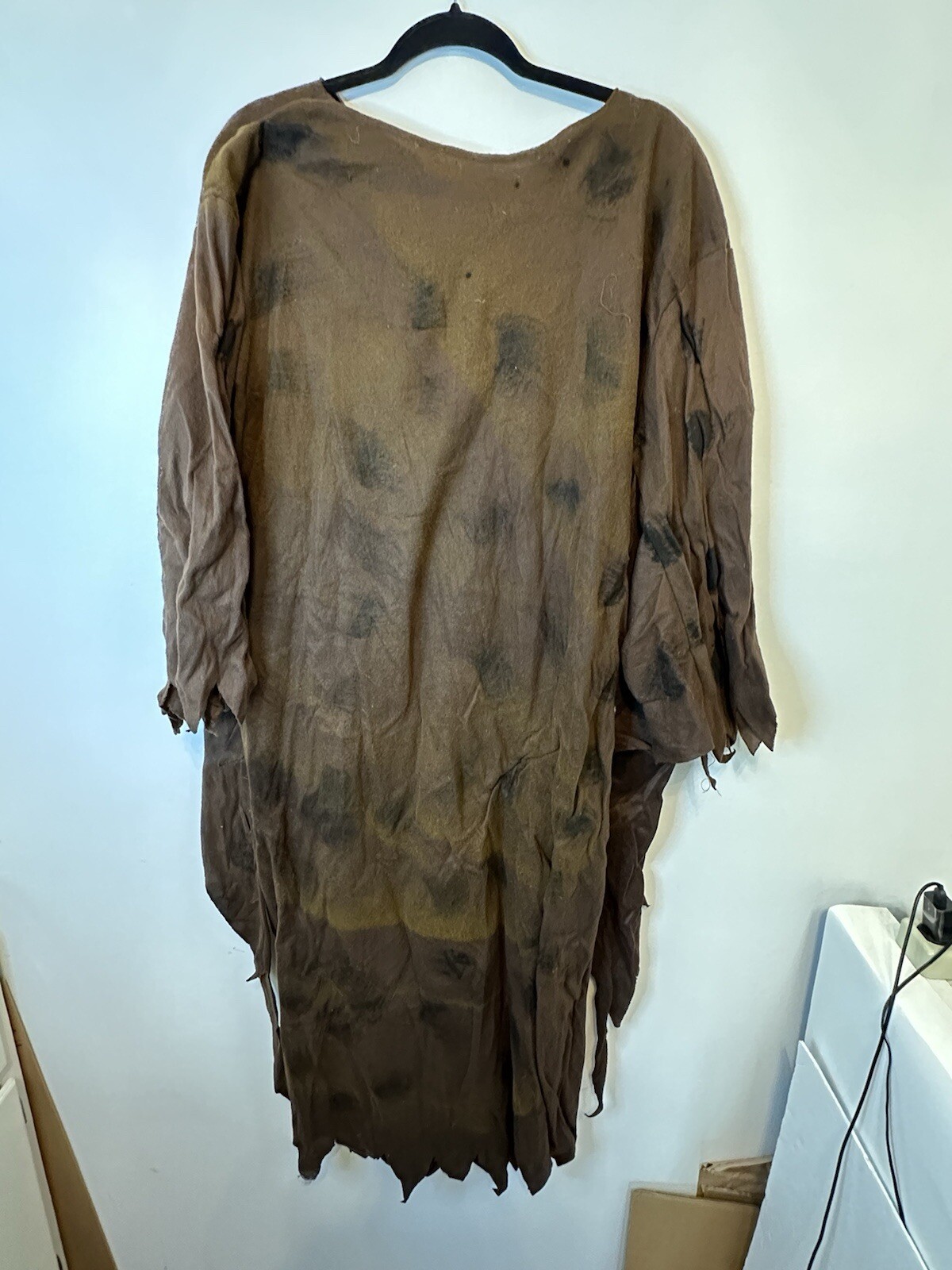 Ghost Face Burlap Scarecrow Halloween Costume Scream Child Teen Boys L 12-14 NEW