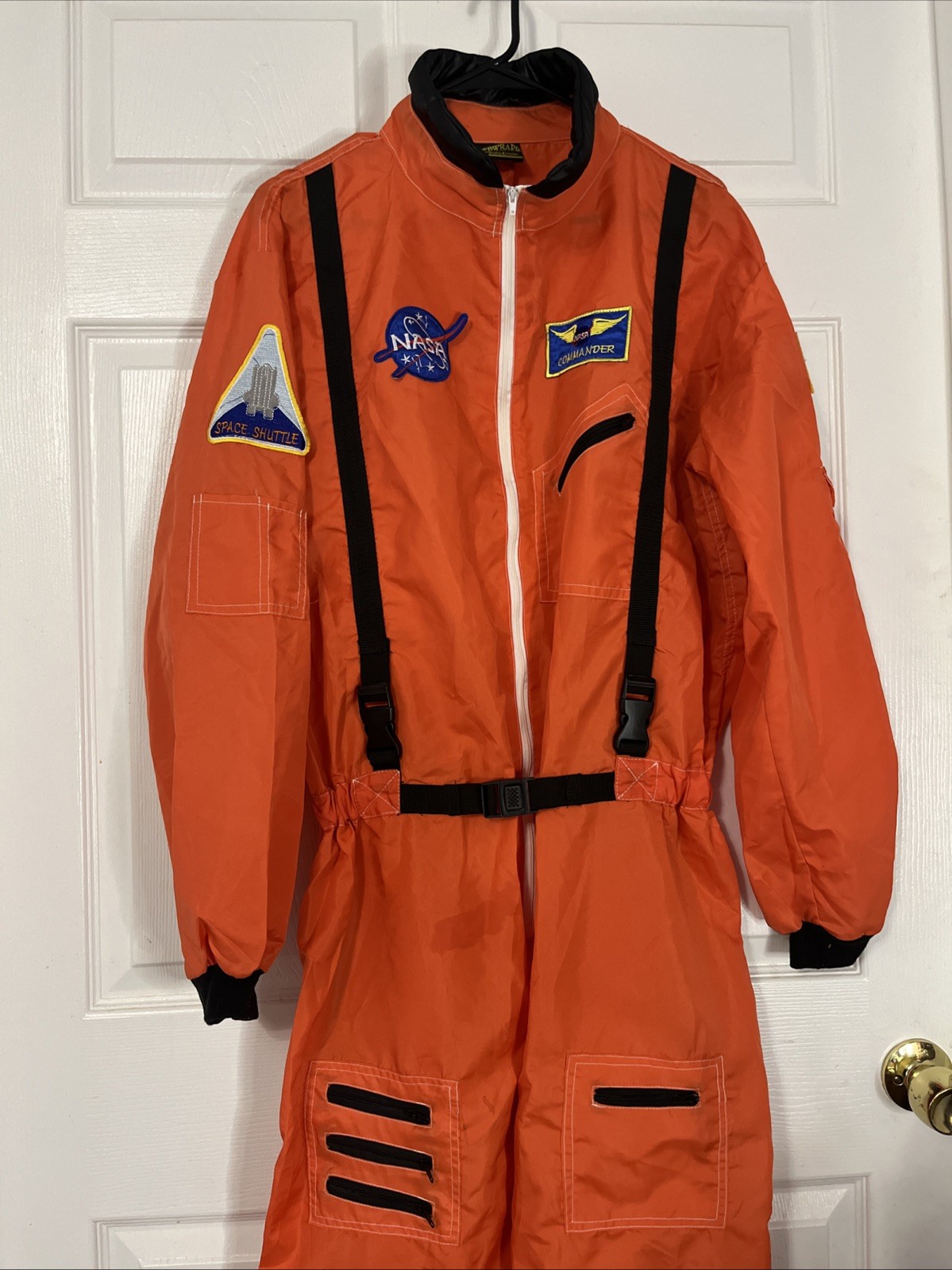 NASA Astronaut Flight Suit Costume Underwraps Orange Jumpsuit Adult XXL Patch