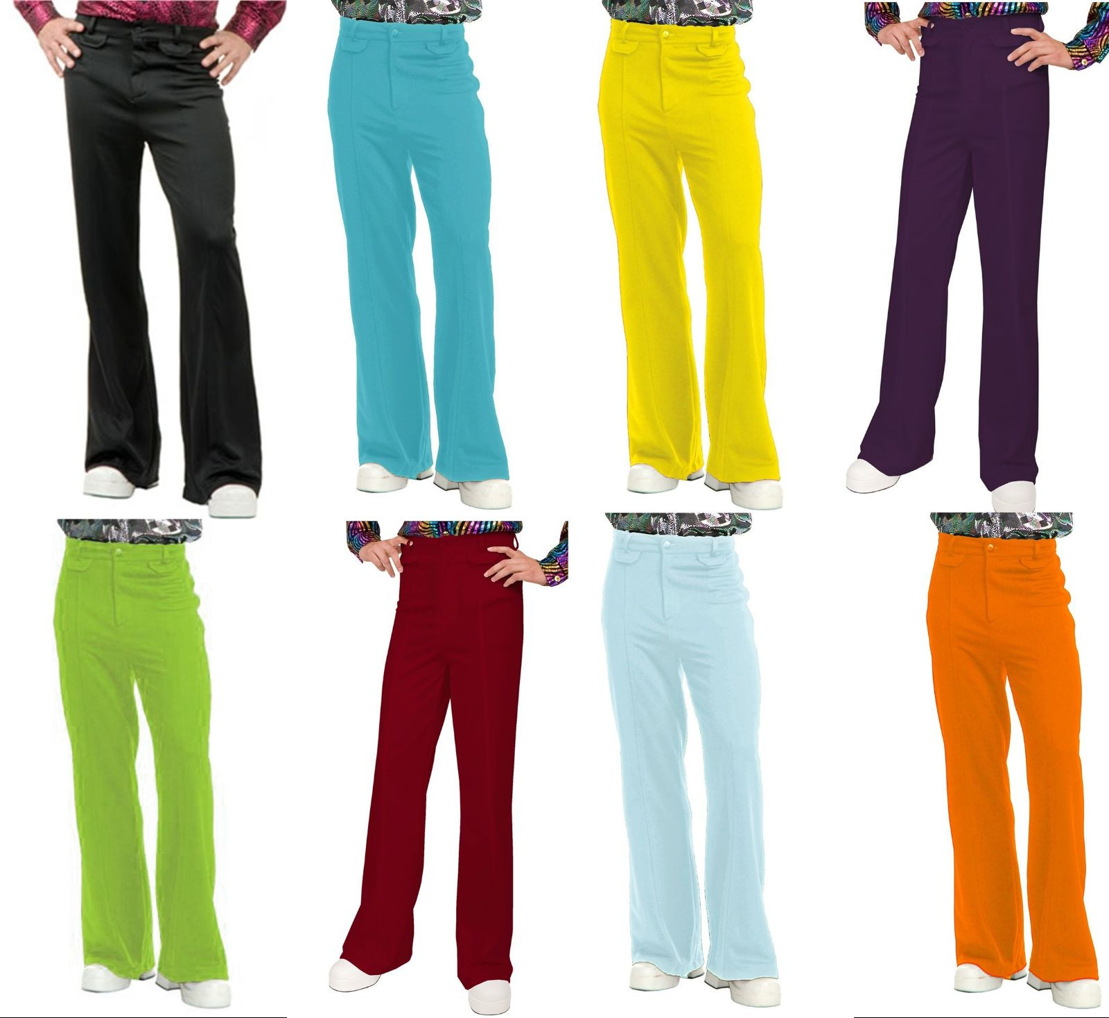 MEN 70S DISCO DANCE FEVER BELLBOTTOM BELL BOTTOM COSTUME PANTS SATURDAY NIGHT