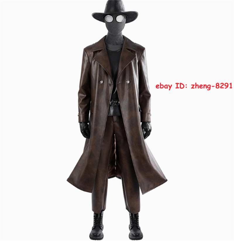 Spider-Man Noir Cosplay Costume Outfit Spider-Man Windbreaker Peter Parker Suit