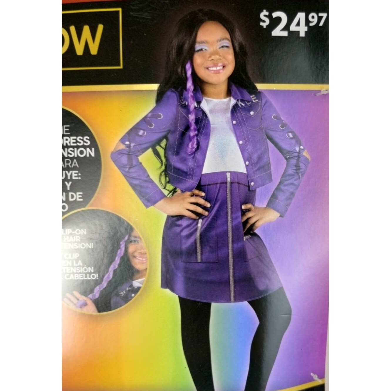 Rainbow High Girls M (7/8) Krystal Bailey Costume Dress and Hair Extension