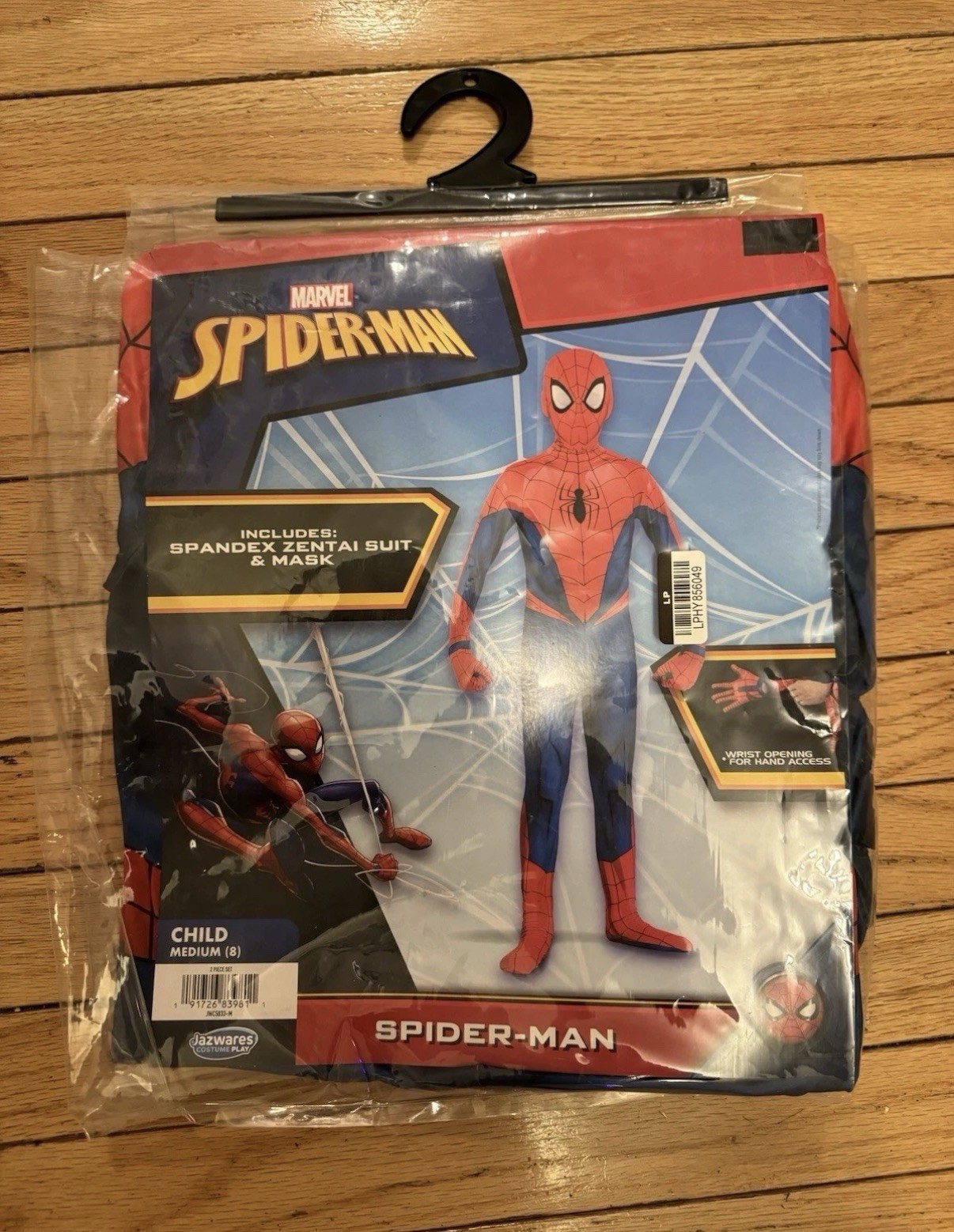 Marvel Spider-man Superhero Costume Child Size Medium (8) Jazwares NWT Spiderman