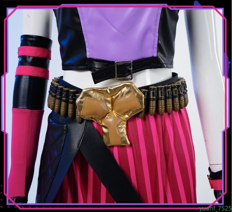 Arcane Season 2 JinX Cosplay Women Costume Purple Cloak Hood Halloween Polyester