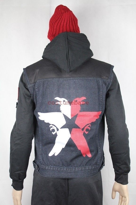 inFAMOUS Second Son Costume COMPLETE Jacket Vest Beanie Cap Delsin Rowe Tattoo