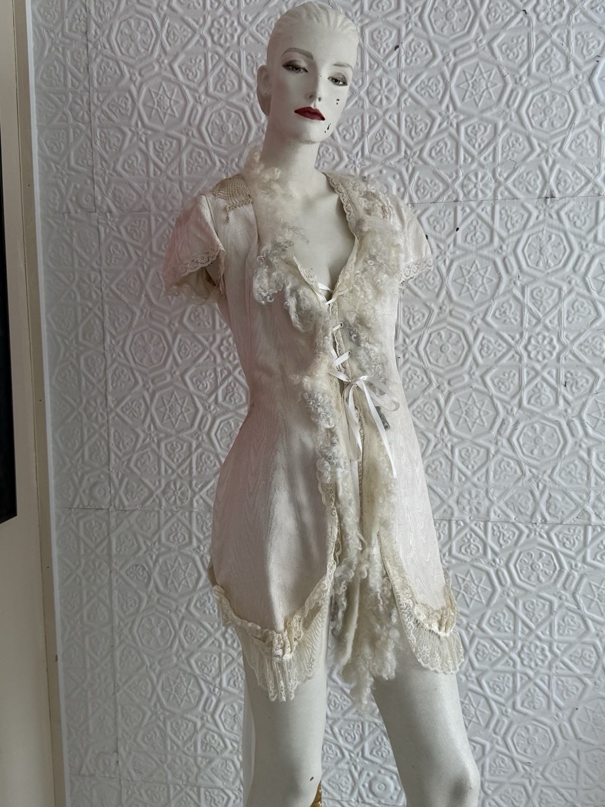 Fairy Core Bodice Jacket White corset-Cottage Coquette renaissance fair Costume