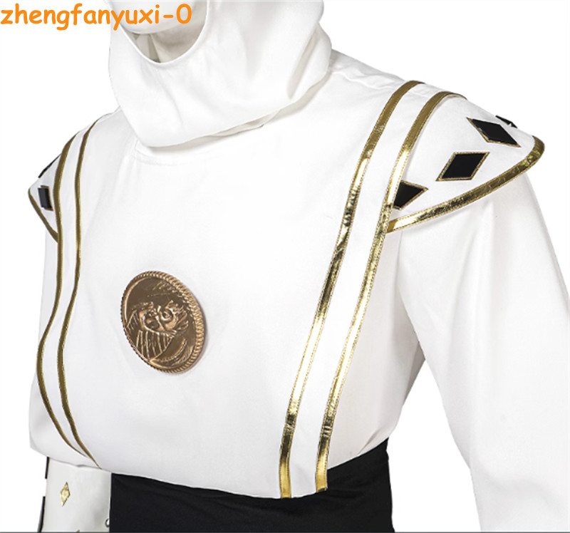 Power Rangers White Ninja Morph Men Cosplay Custome Outfits Halloween Full Suit