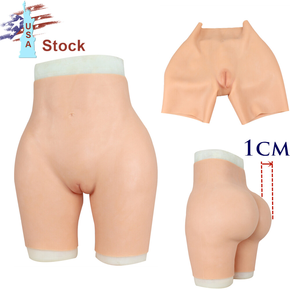 Unisex Silicone Panty Camel toe Underwear Plump Hips Short Crossdresser Cosplay