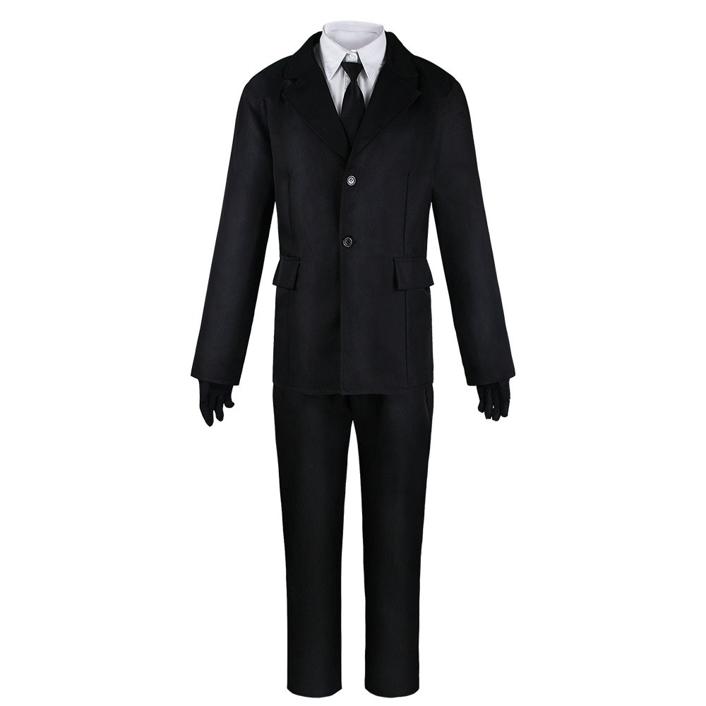 Bungo Stray Dogs Cosplay Osamu Dazai Costume Black Trench Coat Wig Full Set