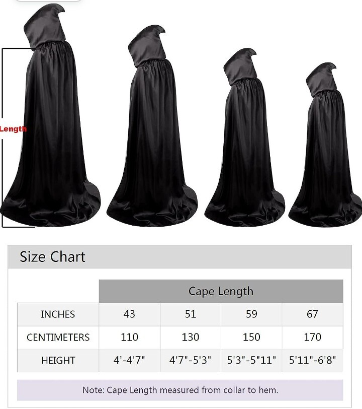 Cosplay Hooded Cloak 170CM/67″ Full Length Satin Silver Anime Royalty Costume