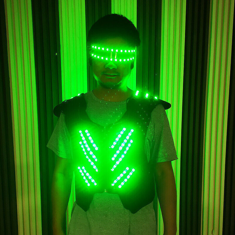 Luminous Colored Light Led Armor Cos Stage Performance Vest Party Props Costume