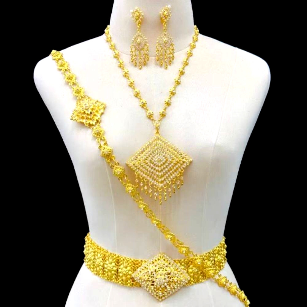 Dress Thainational Accessories Wedding Ramthai Set Costume Occasional Show Gold