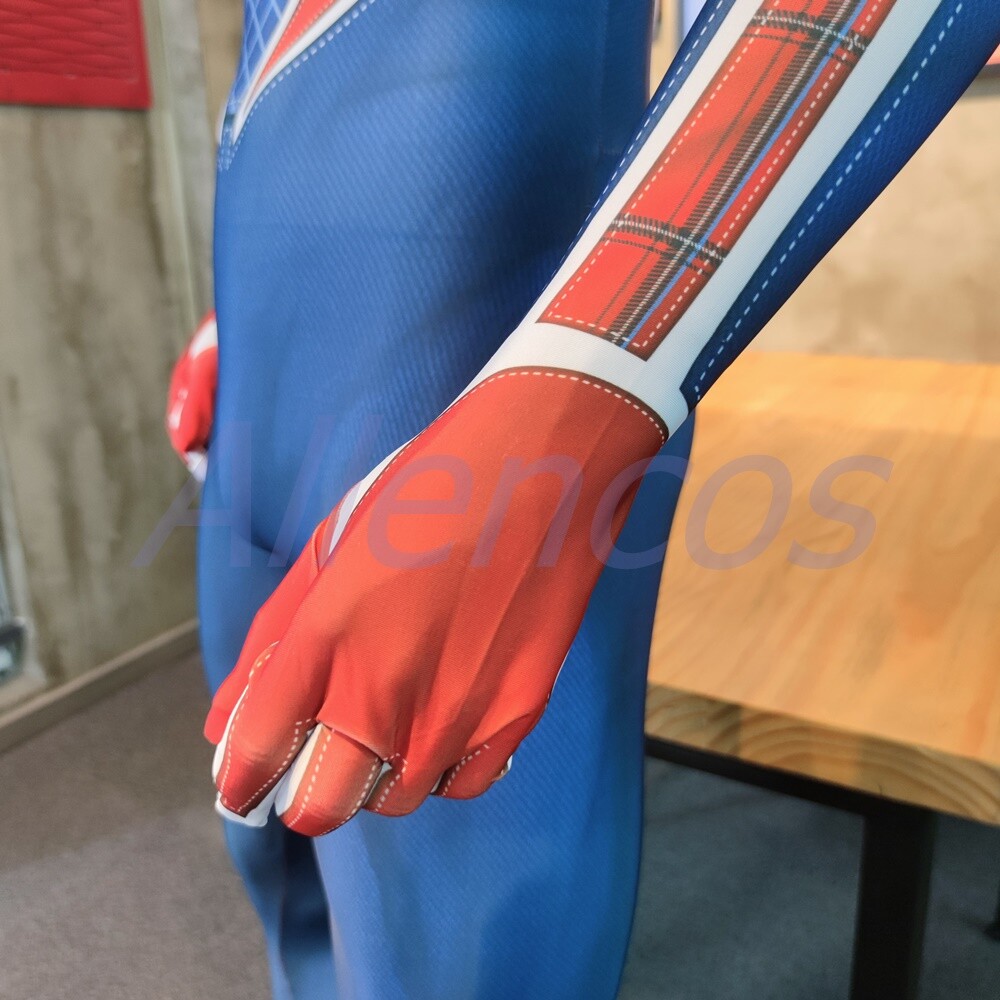 PS4 Spider-Punk Jumpsuit Spider-Man Costume Cosplay Suit For Kids Adult