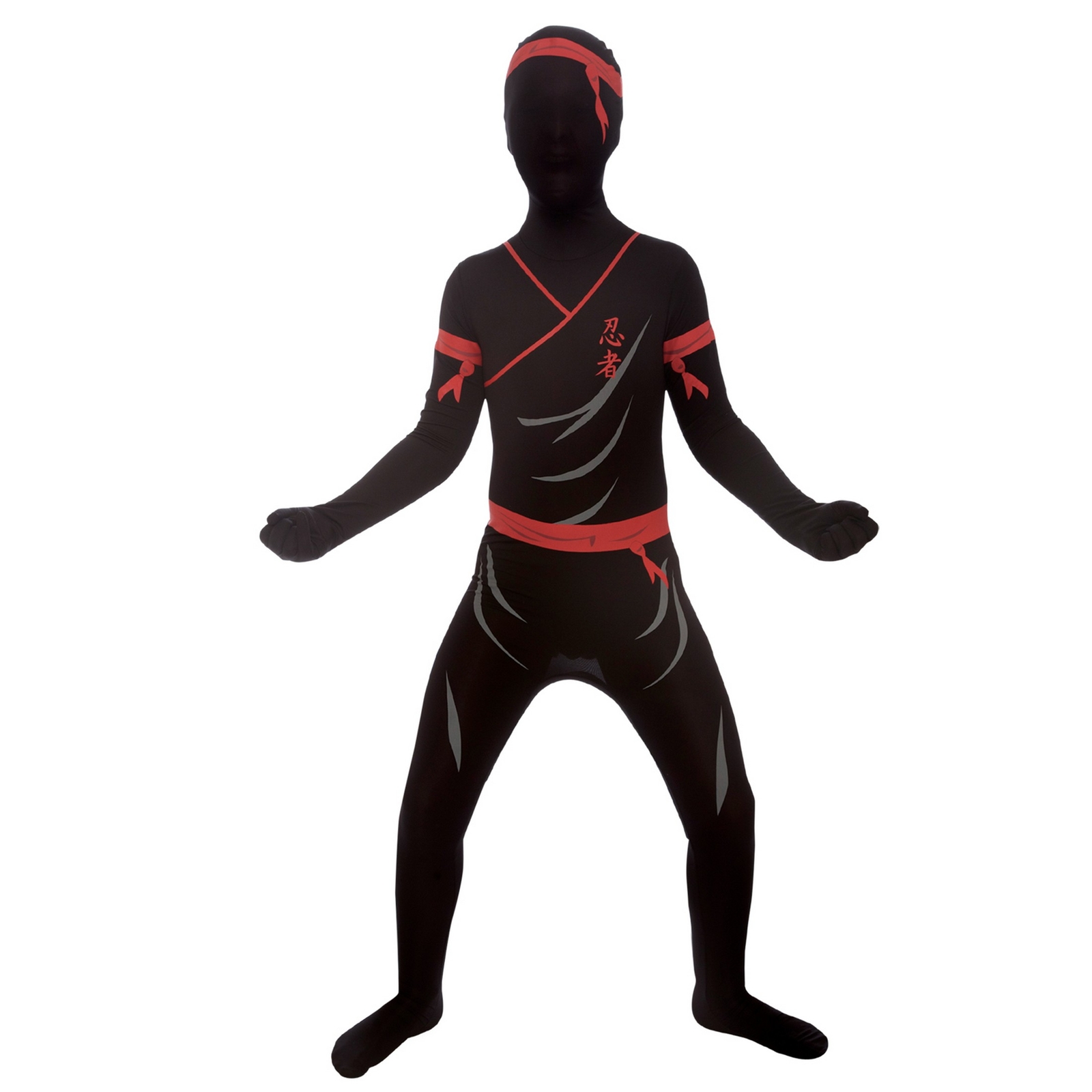 Kids Ninja Morphsuit Boys Kung Fu Warrior Skin Suit Zentai Costume Halloween