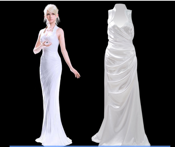 Final Fantasy FF15 princess Lunafreya Evening Dress Long Dress cosplay hot new