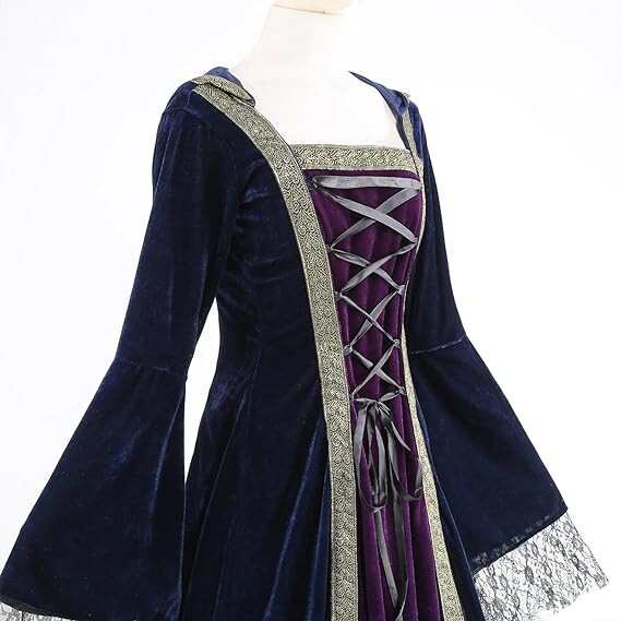 Fashion Women Cosplay Hoodie Medieval Gothic Witch Wizard Halloween Costume