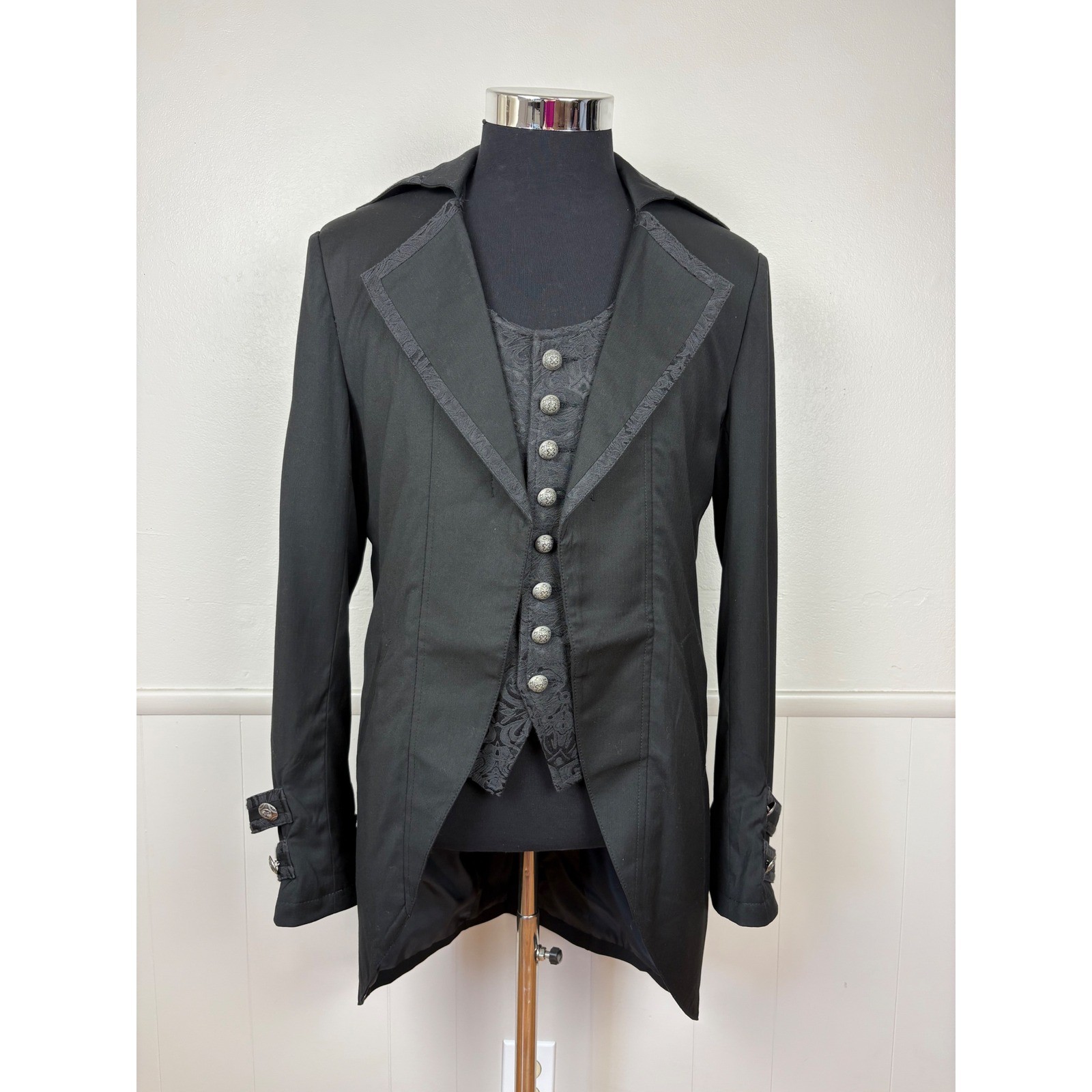 Punk Rave The Draven Men’s Goth Funeral Mourning Jacket Size M Regency Vampire