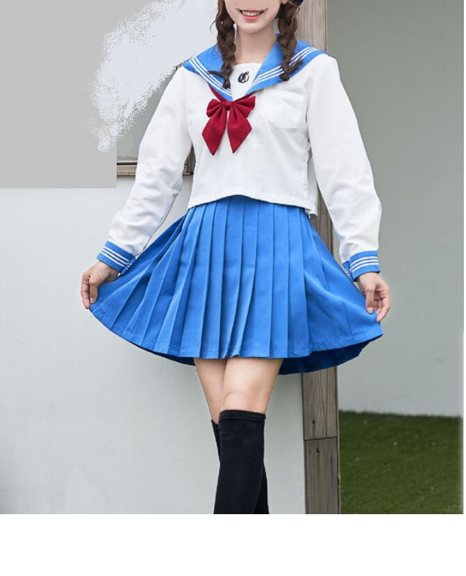 japanese school uniform　2（Blue & White) From JAPAN lock like a seller moon