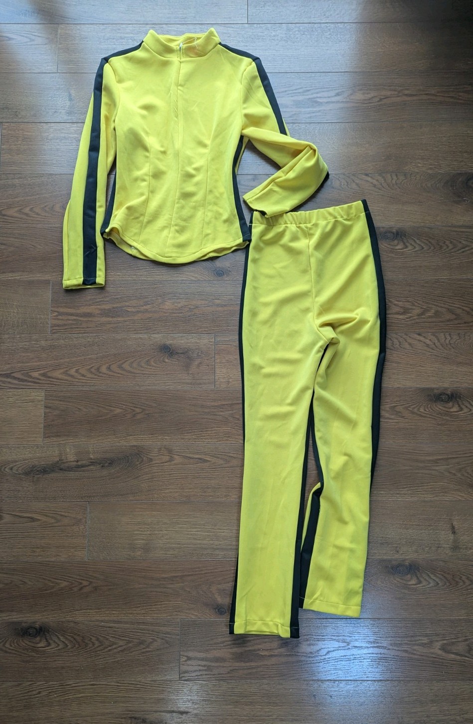 Kill Bill 2 Piece Beatrix Kiddo Cosplay Suit Adult Small Yellow Kung Fu Suit