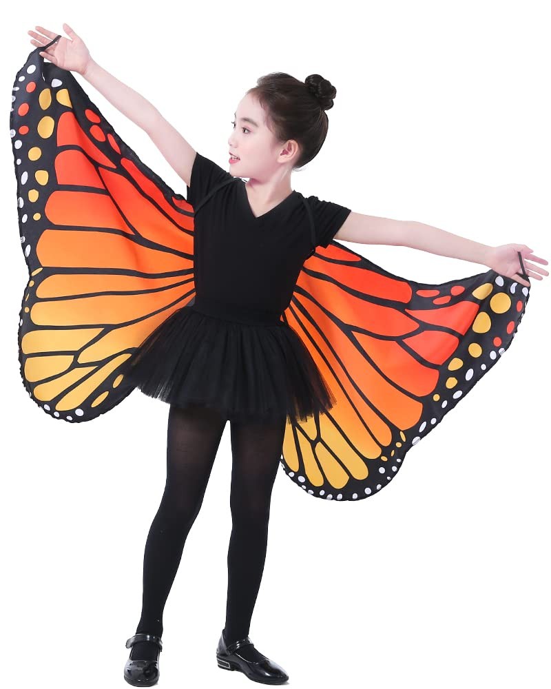 Seasons Kids Monarch Butterfly Cape Wings, One Size