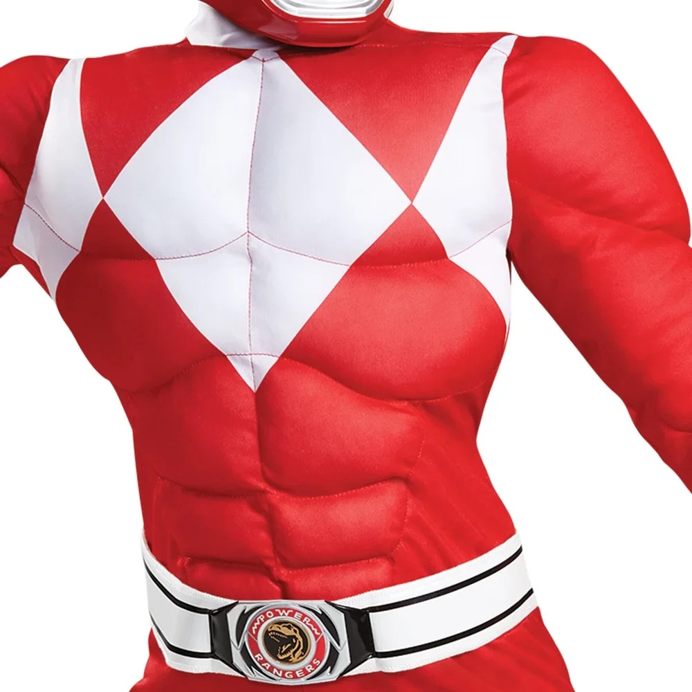 MIGHTY MORPHIN POWER RANGERS CLASSIC MUSCLE BOY’S COSTUME SMALL 4-6, RED RANGER
