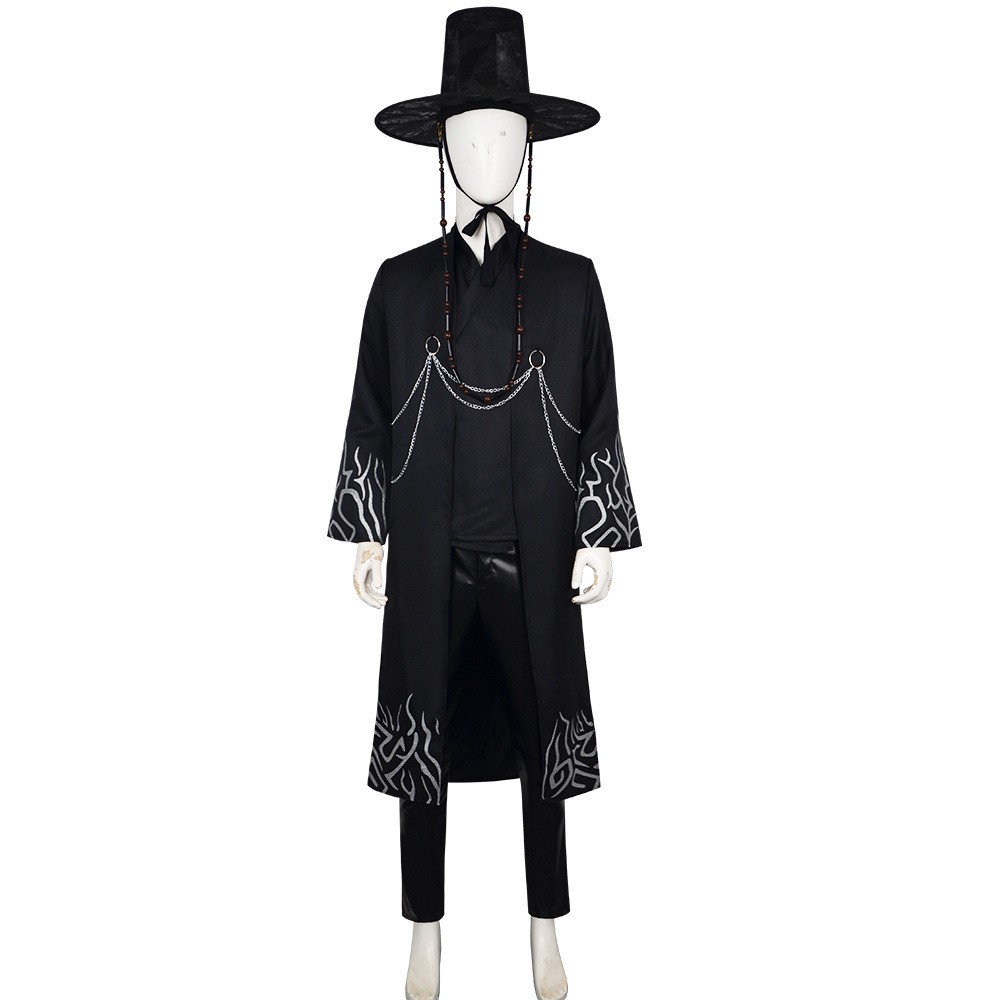 Kids Boys K-Pop Demon Hunters Saja Boys Jinu Cosplay Costume & Hat Christmas