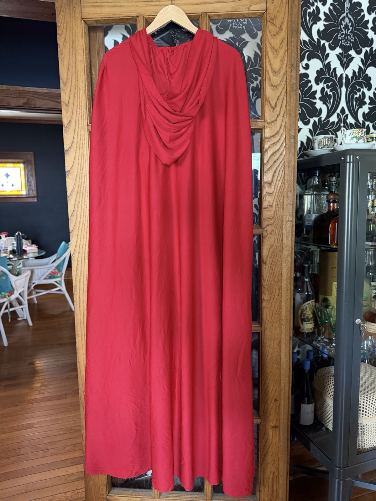 Handmaids Tale Costume Adult Red Robe and White Bonnet for Halloween