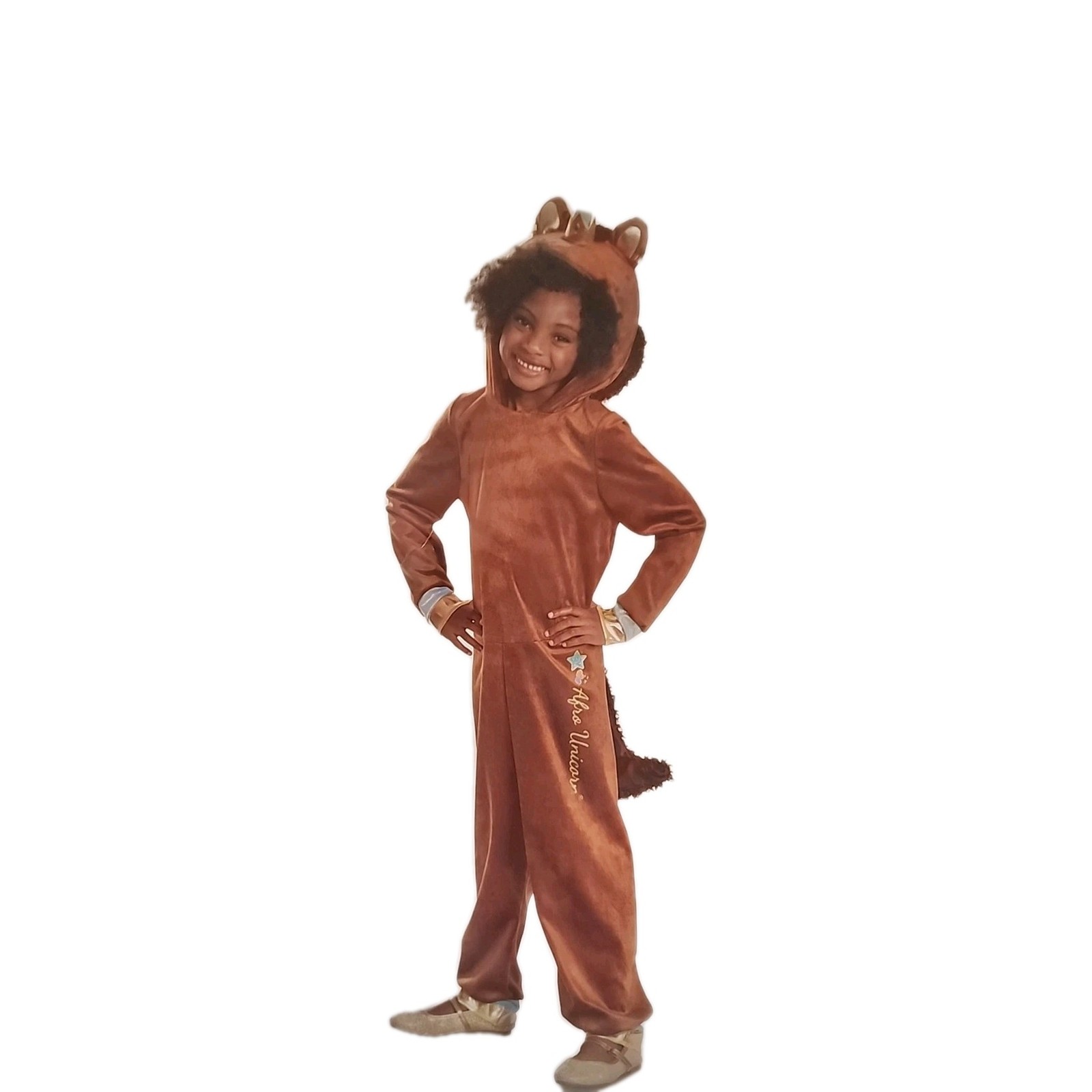 Disguise Licensed Afro Unicorn Deluxe Jumpsuit Child Girl Costume Cartoon 162129